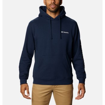 Columbia Viewmont II Sleeve Graphic Tall, Sudaderas Con Capucha Azul Marino Blancos Para Hombre | 37